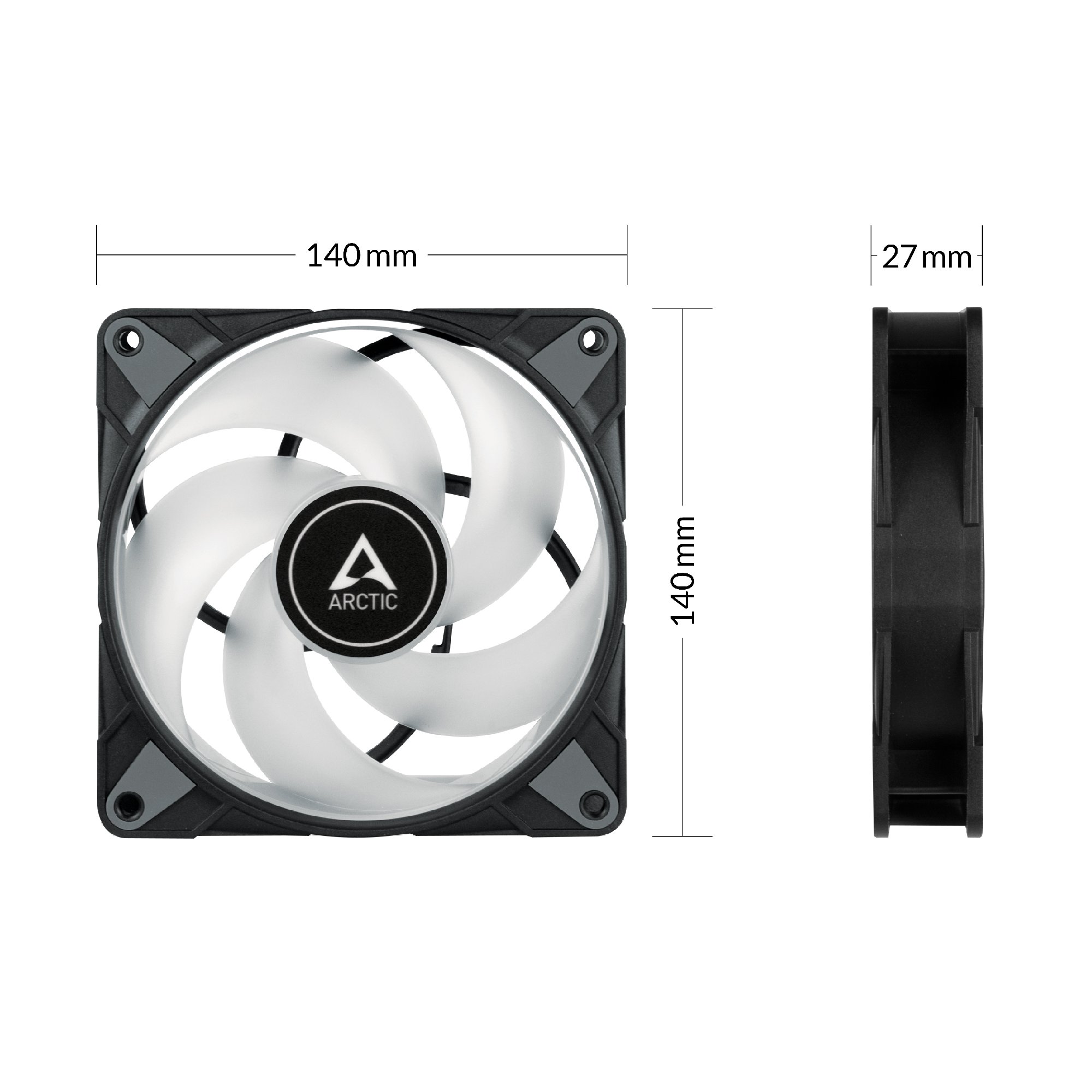 Вентилатор Arctic P14 PWM PST A-RGB 0dB (Black) - ACFAN00239A   