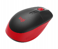 Безжична оптична мишка LOGITECH M190 Full-Size, USB, 1000 dpi, 3 бутона, Червен