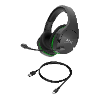 Геймърски слушалки HyperX CloudX Stinger Core, Безжични, Микрофон, Черен/Зелен