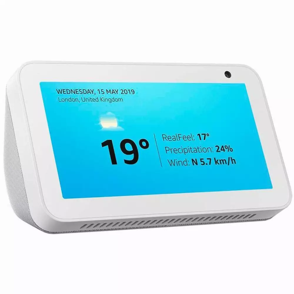 Смарт тонколона Amazon Echo Show 5, сензорен екран, гласов асистент, Бяла