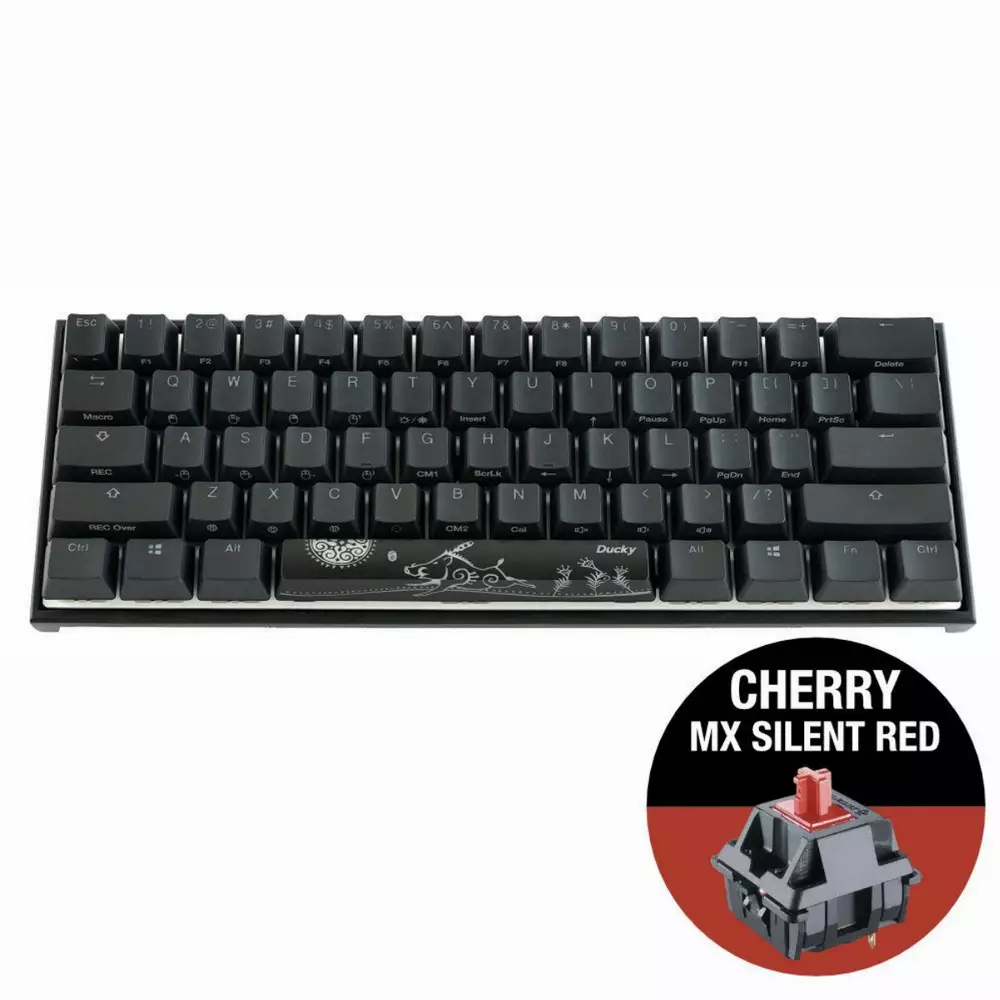 Геймърскa механична клавиатура Ducky One 2 Mini Mecha V2 RGB, Cherry MX Silent Red
