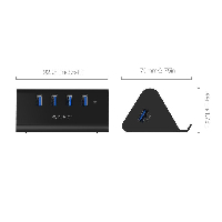 Orico хъб USB3.0 HUB 4 port, Black - SHC-U3
