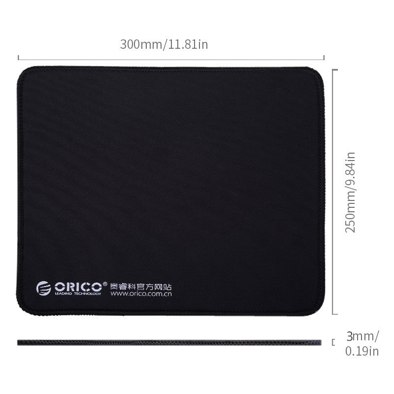 Геймърски пад Orico MPS3025-BK Mousepad Size L (300x250x3mm)