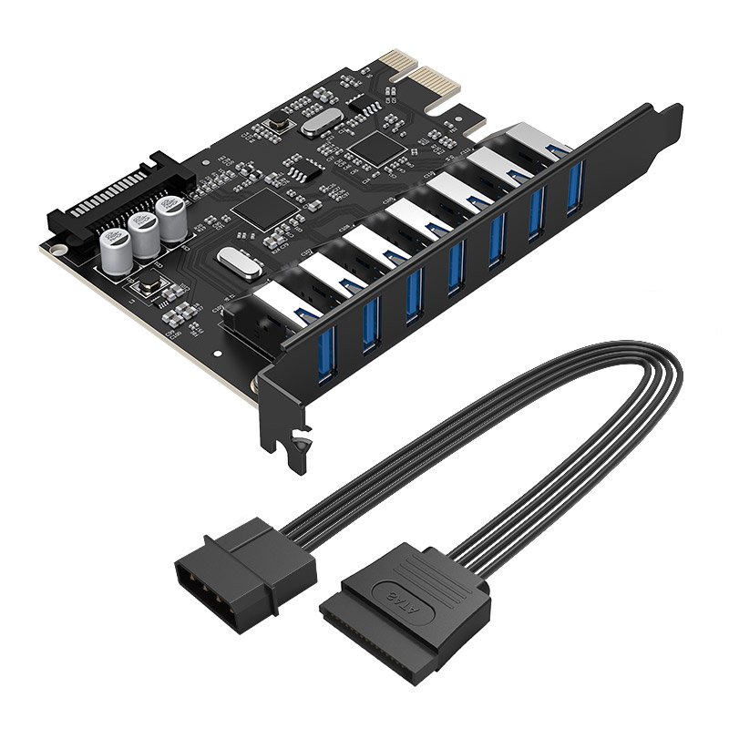 Orico карта PCI-E card 7 x USB3.0 port 5Gbps - PVU3-7U-V1