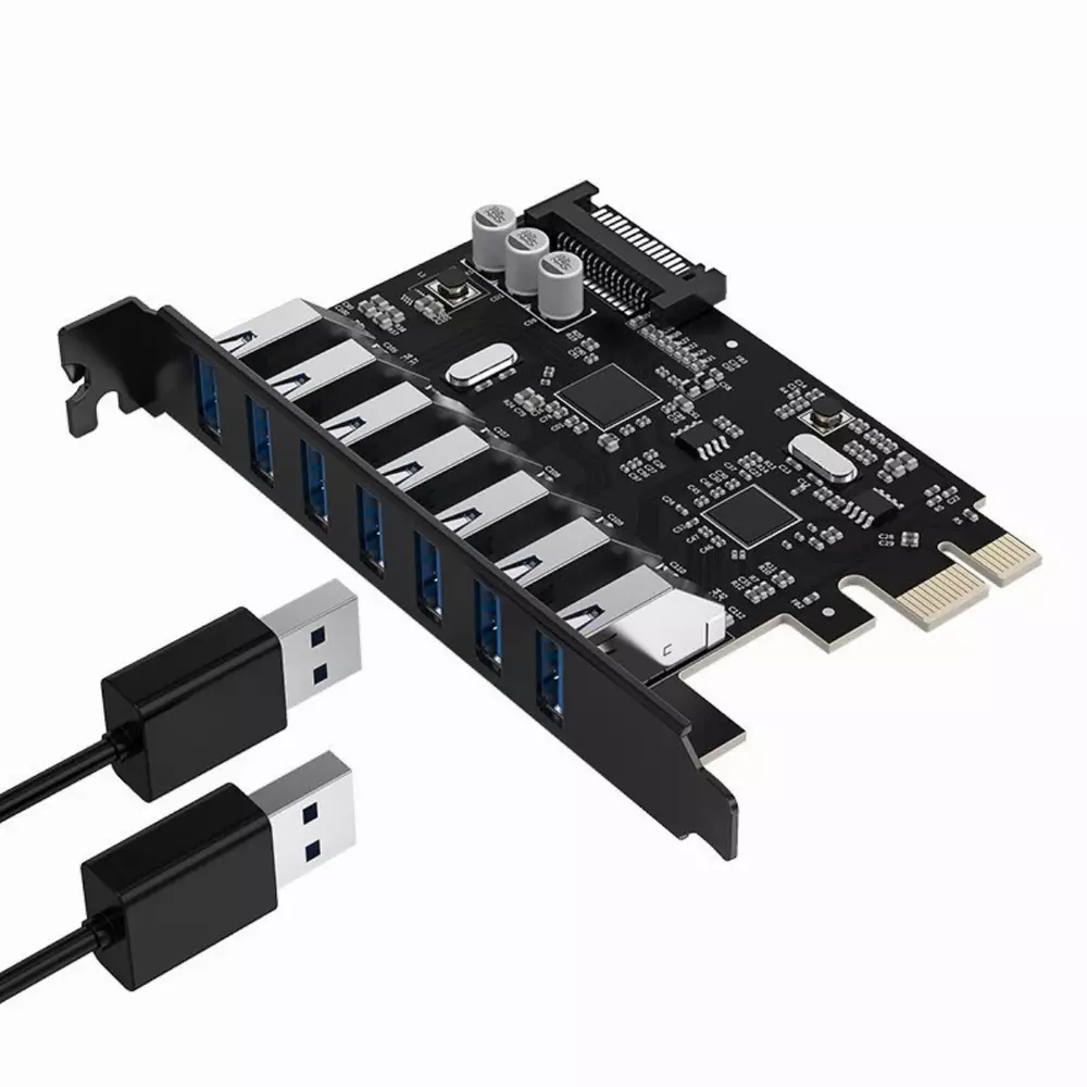 Orico карта PCI-E card 7 x USB3.0 port 5Gbps - PVU3-7U-V1