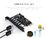 Orico карта PCI-E card 7 x USB3.0 port 5Gbps - PVU3-7U-V1