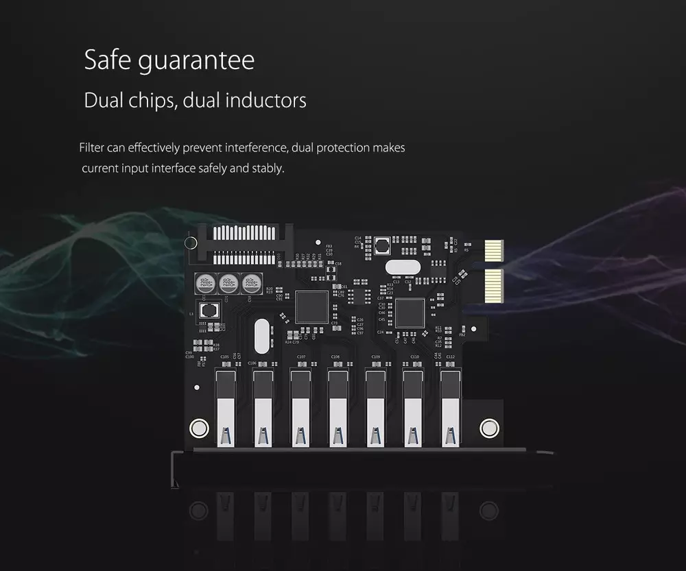 Orico карта PCI-E card 7 x USB3.0 port 5Gbps - PVU3-7U-V1
