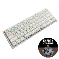 Геймърска механична клавиатура Ducky x SOU SOU One 2 Mini White RGB, Cherry MX Brown