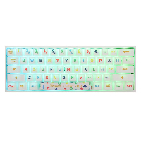Геймърска механична клавиатура Ducky x SOU SOU One 2 Mini White RGB, Cherry MX Silent Red