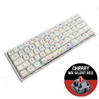 Геймърска механична клавиатура Ducky x SOU SOU One 2 Mini White RGB, Cherry MX Silent Red