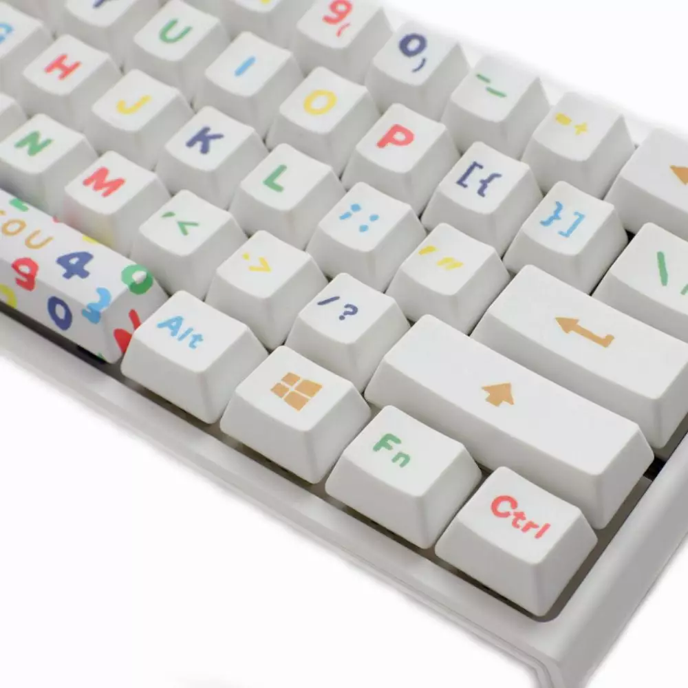 Геймърска механична клавиатура Ducky x SOU SOU One 2 Mini White RGB, Cherry MX Silent Red