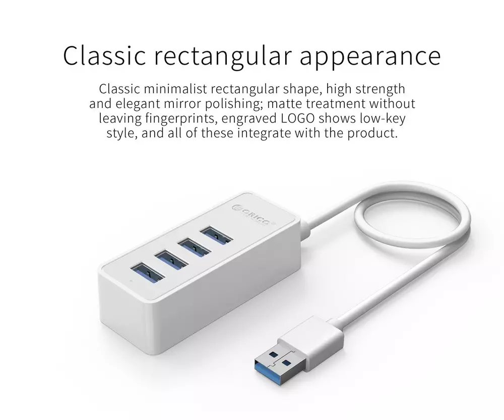 Orico хъб USB3.0 HUB 4 port - USB/Micro USB input, Black - W5P-U3-030