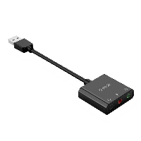 Външна звукова карта Orico  USB Sound card - Headphones, Mic, 4 PIN headset, Black - SKT3-BK