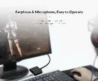 Външна звукова карта Orico  USB Sound card - Headphones, Mic, 4 PIN headset, Black - SKT3-BK