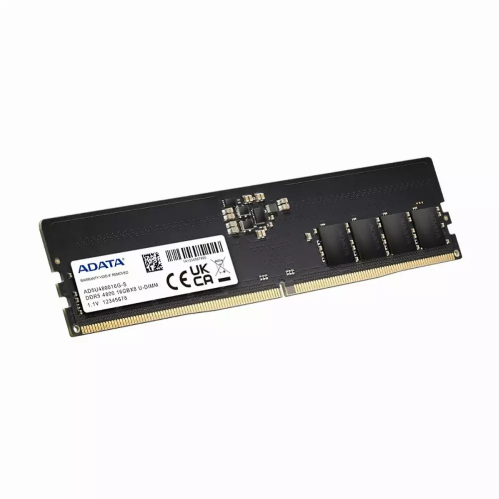 Памет ADATA 16GB DDR5 4800MHz UDIMM CL40 - AD5U480016G-S
