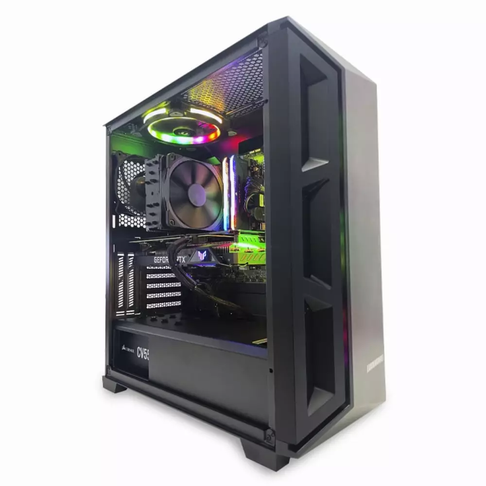 Геймърски компютър MK III Dark Knight Powered by ASUS (Intel Core i5-11400F, B560M, RTX 3060, 16GB DDR4, 256GB NVMe, 1TB HDD, 550W 80+ Bronze)