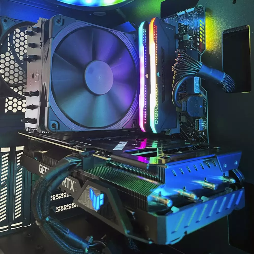 Геймърски компютър MK III Dark Knight Powered by ASUS (Intel Core i5-11400F, B560M, RTX 3060, 16GB DDR4, 256GB NVMe, 1TB HDD, 550W 80+ Bronze)