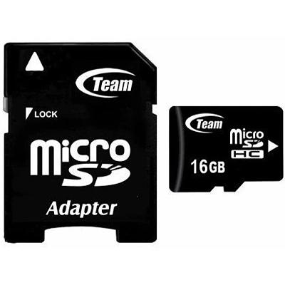 Tarjeta de memoria TEAM microSDHC / SDXC UHS-I, 16GB, adaptador SD