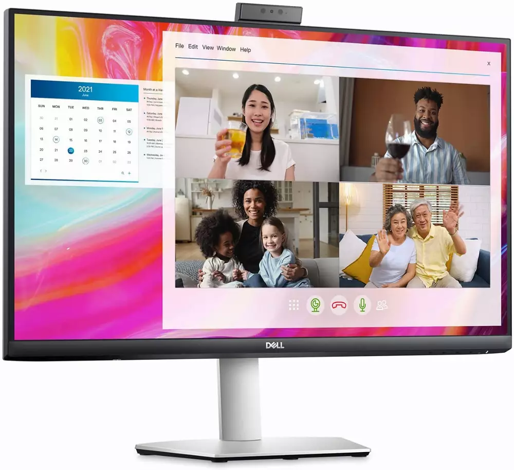 Монитор Dell 27" S2722DZ-14, IPS, QHD 2560x1440, 75Hz, 4ms, FreeSync, USB-C, Cam, Mic, HDMI