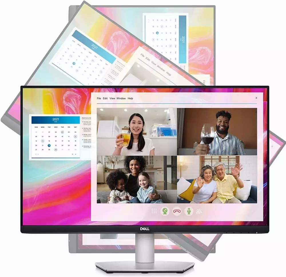 Монитор Dell 27" S2722DZ-14, IPS, QHD 2560x1440, 75Hz, 4ms, FreeSync, USB-C, Cam, Mic, HDMI
