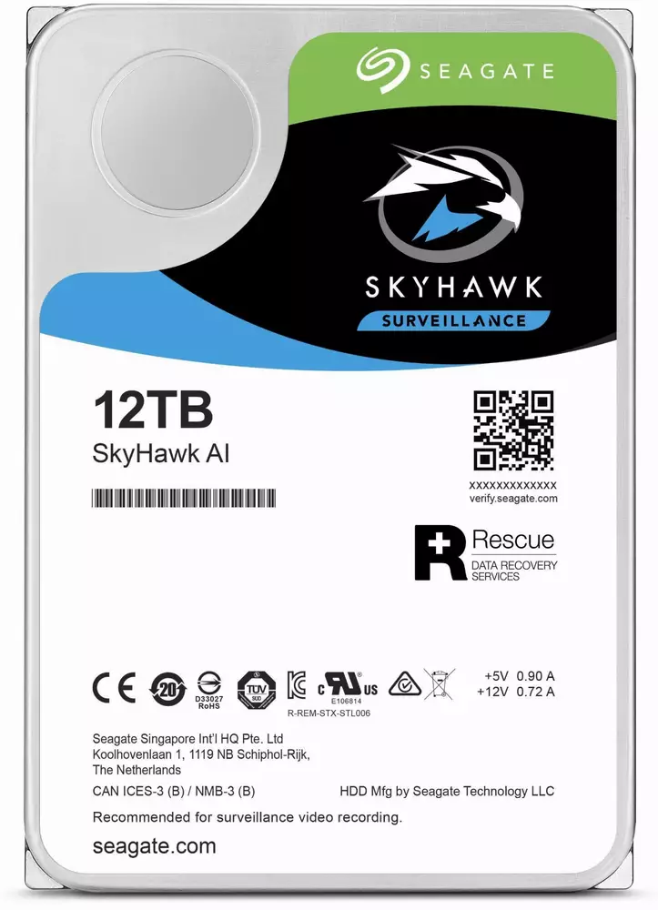Хард диск Seagate SkyHawk AI Surveillance 12TB 3.5" 256MB 7200rpm - ST12000VE0008