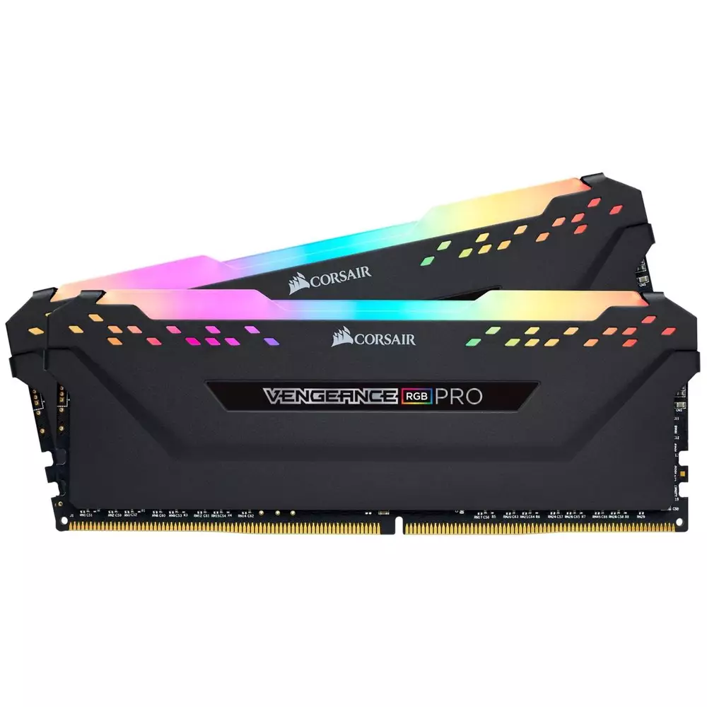 Памет Corsair Vengeance PRO RGB Black 32GB (2x16GB) DDR4 3200MHz CL16 - CMW32GX4M2E3200C16