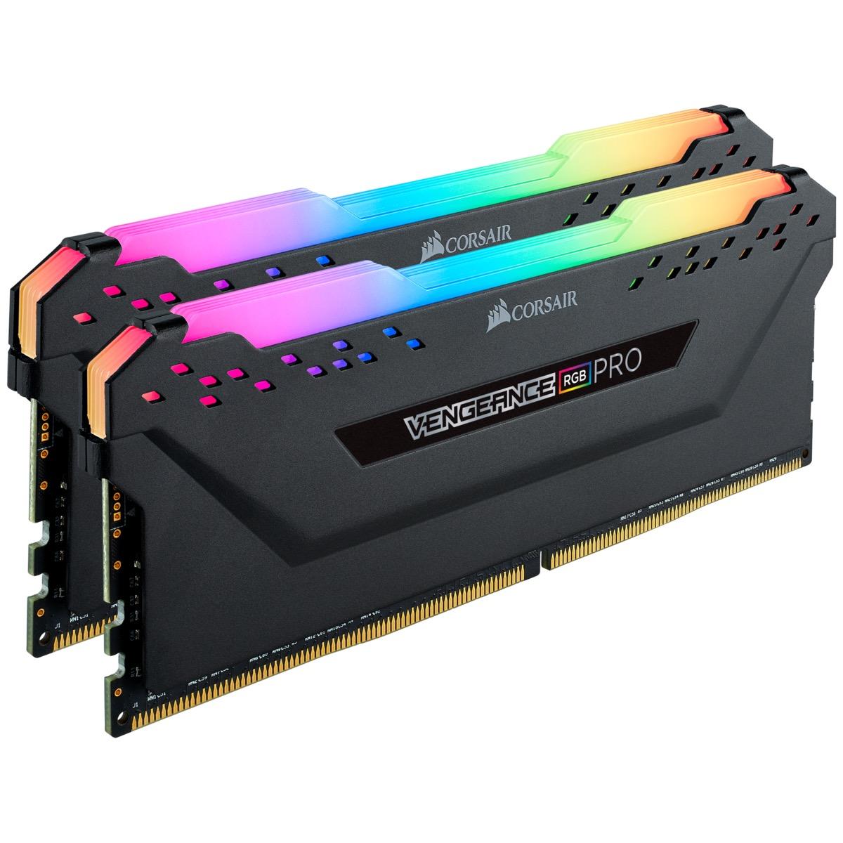 Памет Corsair Vengeance PRO RGB Black 32GB (2x16GB) DDR4 3200MHz CL16 - CMW32GX4M2E3200C16
