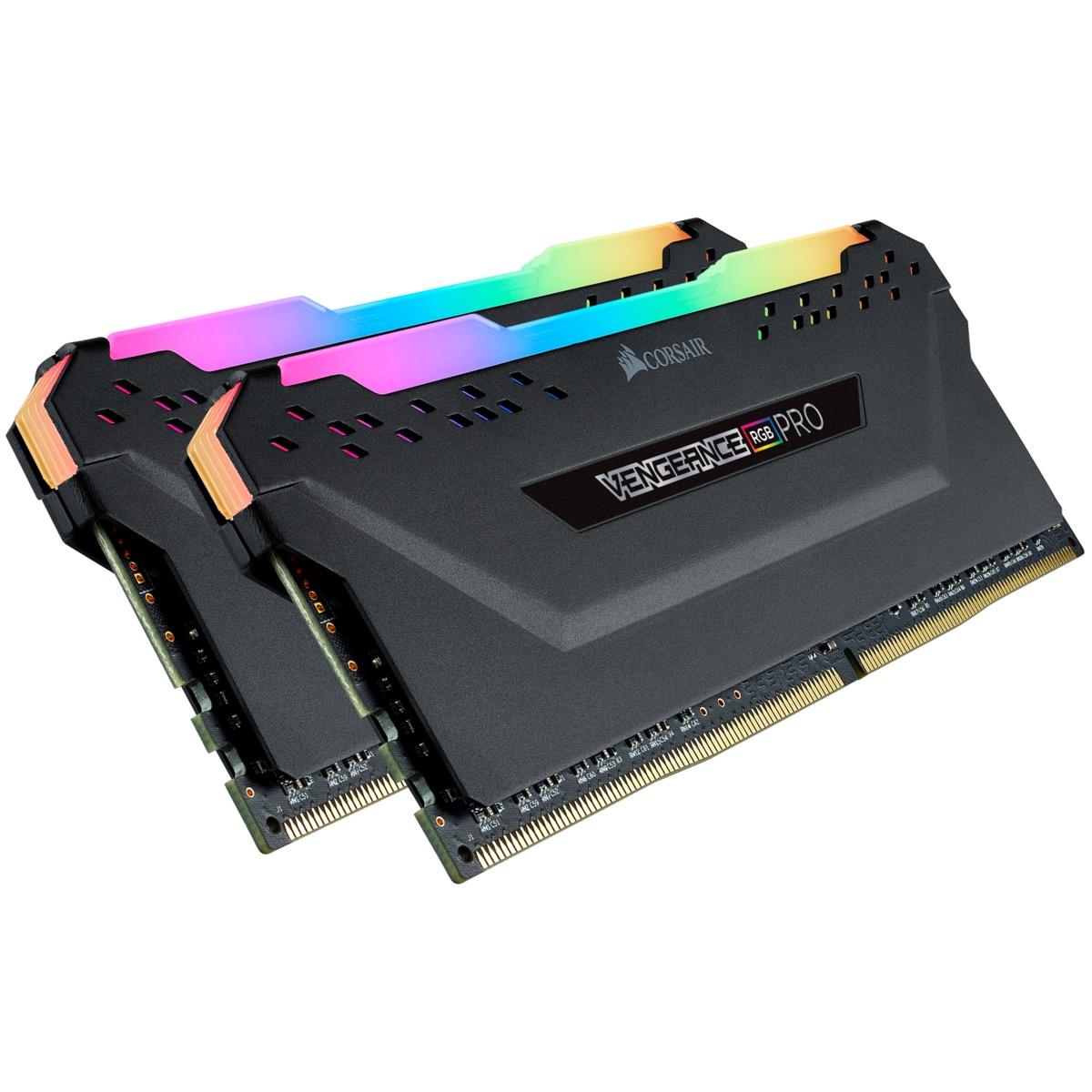 Памет Corsair Vengeance PRO RGB Black 32GB (2x16GB) DDR4 3200MHz CL16 - CMW32GX4M2E3200C16