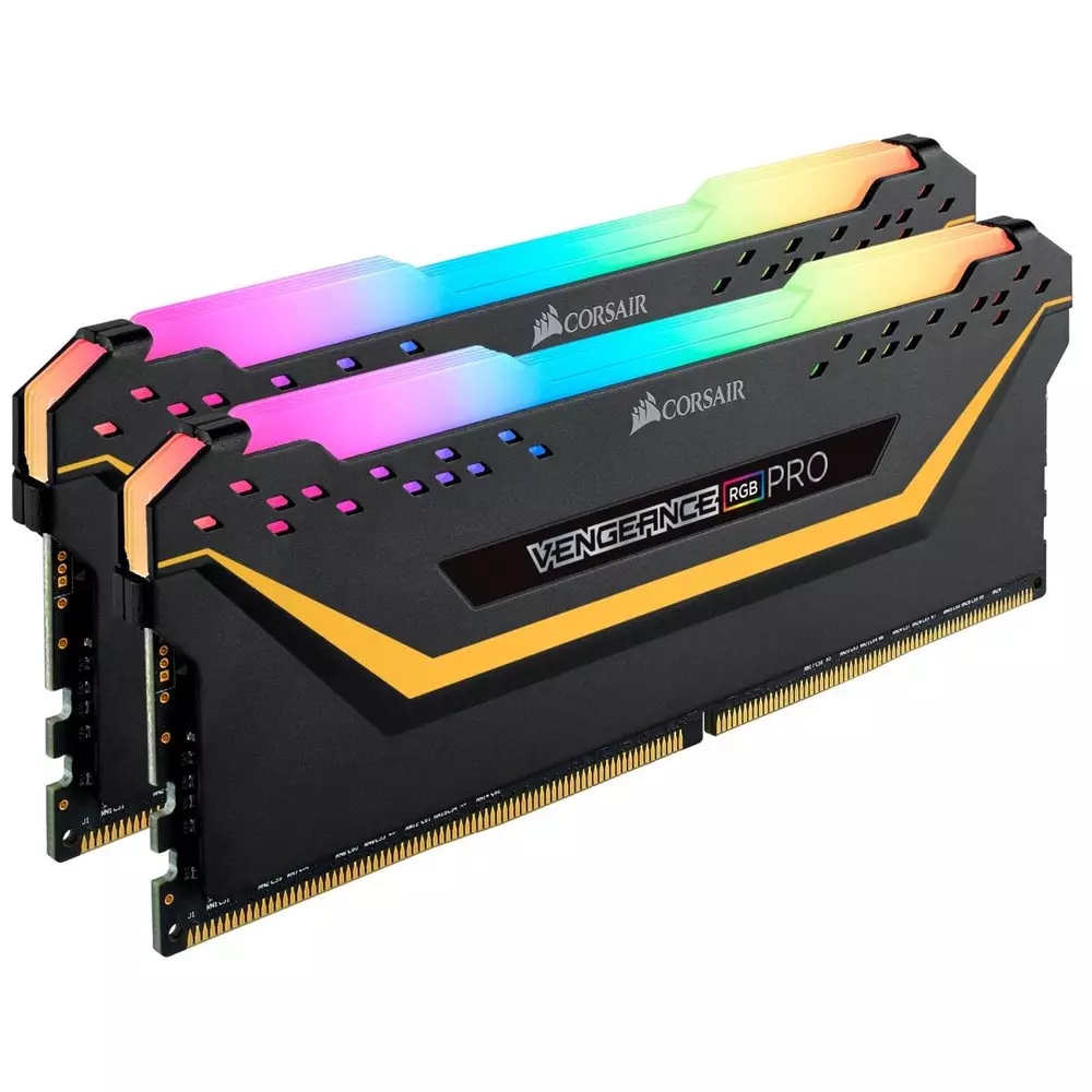 Памет Corsair Vengeance PRO RGB TUF Black 16GB (2x8GB) DDR4 3200MHz CL16 - CMW16GX4M2C3200C16-TUF