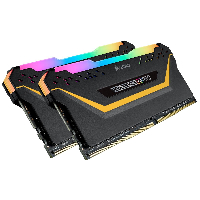 Памет Corsair Vengeance PRO RGB TUF Black 16GB (2x8GB) DDR4 3200MHz CL16 - CMW16GX4M2C3200C16-TUF