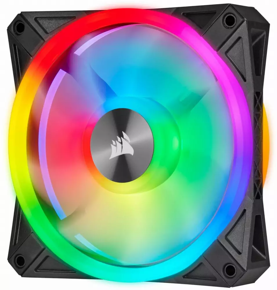 Вентилатори Corsair iCUE QL120 RGB PWM 3 Fan Lightning Node Core Black - CO-9050098-WW