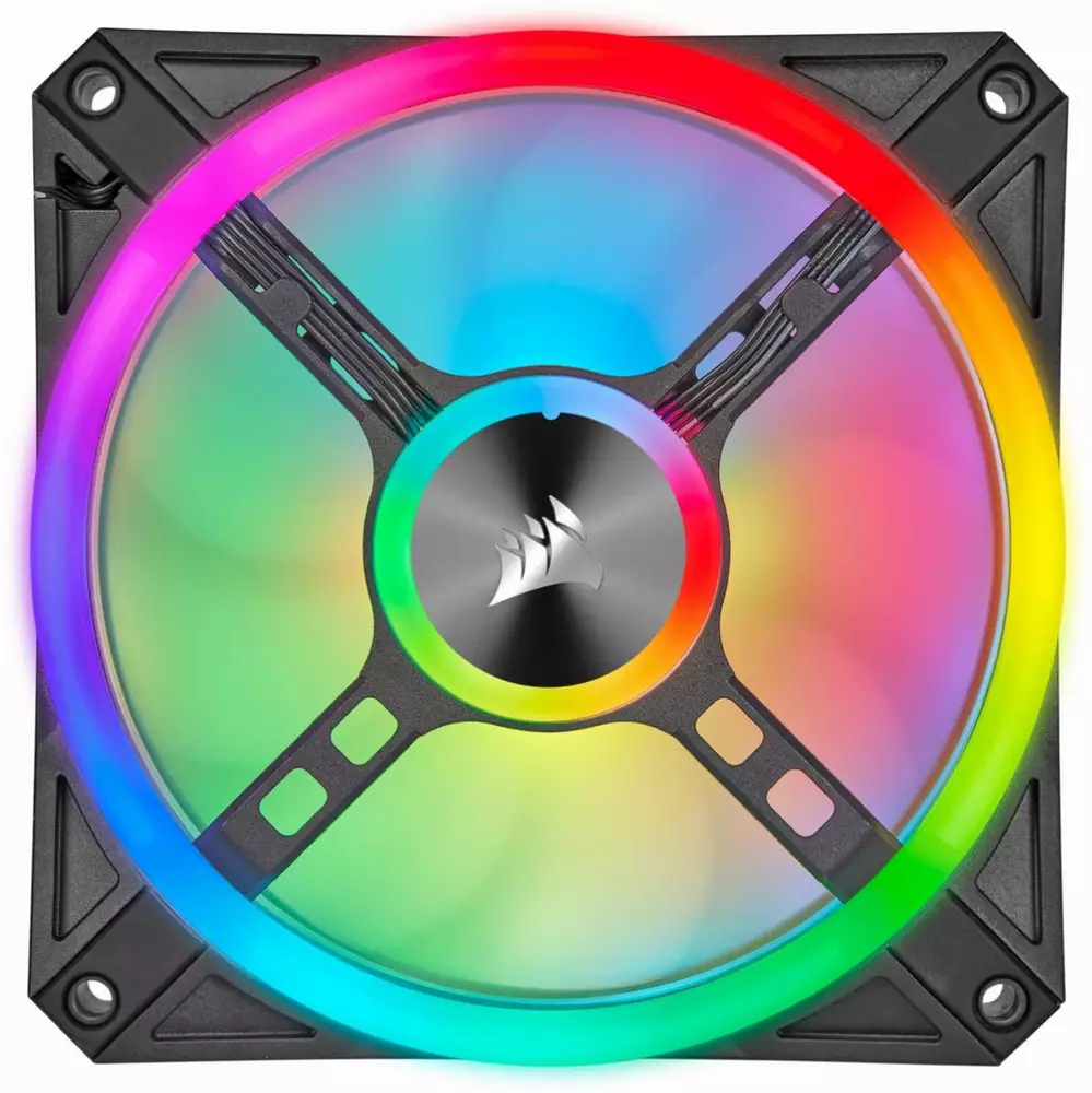 Вентилатори Corsair iCUE QL120 RGB PWM 3 Fan Lightning Node Core Black - CO-9050098-WW