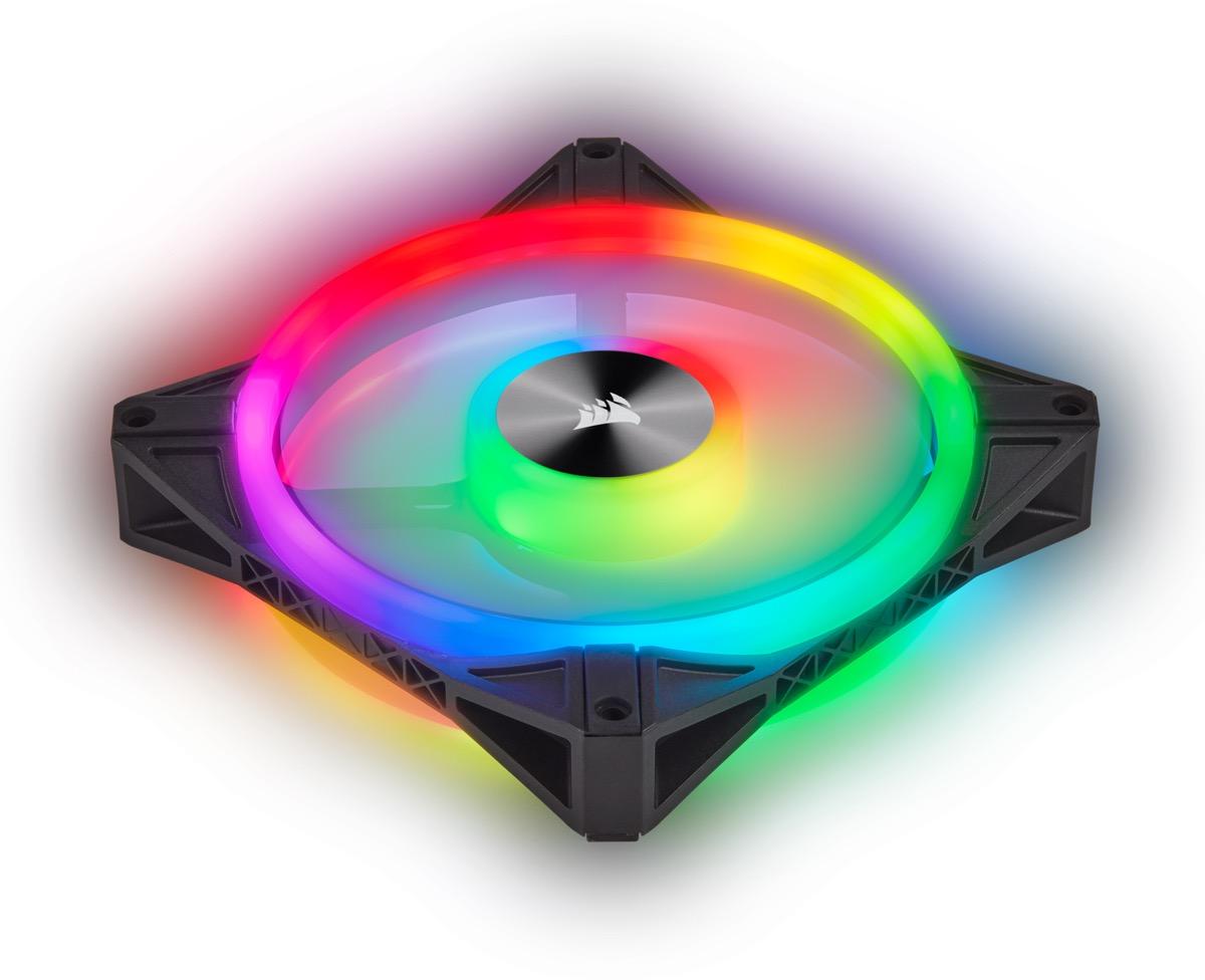Вентилатори Corsair iCUE QL140 RGB PWM 2 Fan Lightning Node Core - CO-9050100-WW