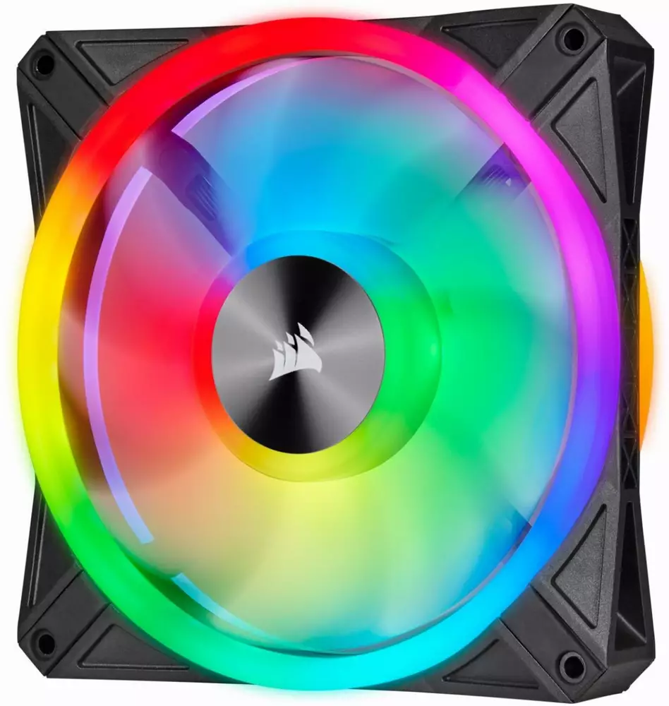 Вентилатори Corsair iCUE QL140 RGB PWM 2 Fan Lightning Node Core - CO-9050100-WW