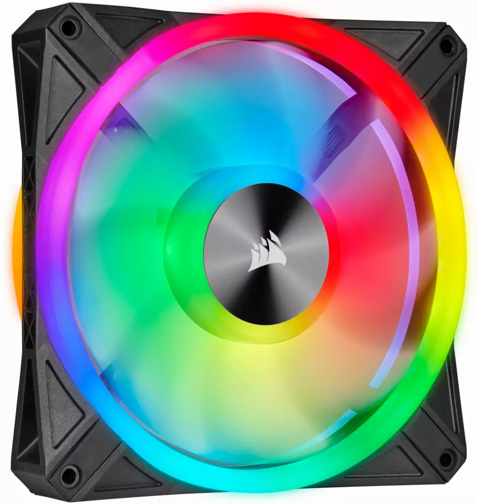 Вентилатори Corsair iCUE QL140 RGB PWM 2 Fan Lightning Node Core - CO-9050100-WW