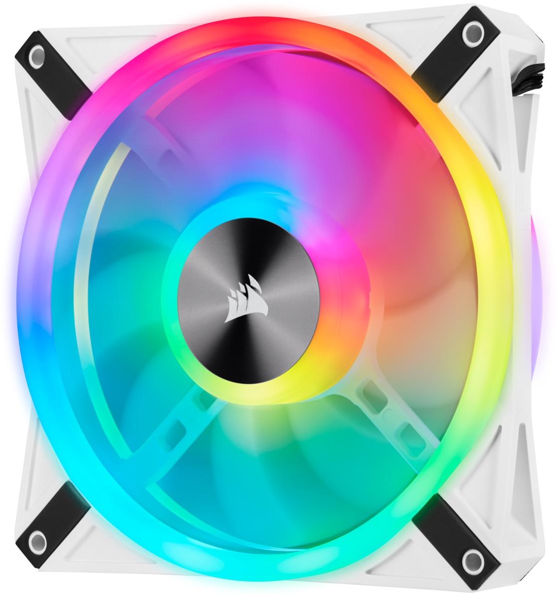 Вентилатори Corsair iCUE QL140 RGB PWM 2 Fan Lightning Node Core White - CO-9050106-WW