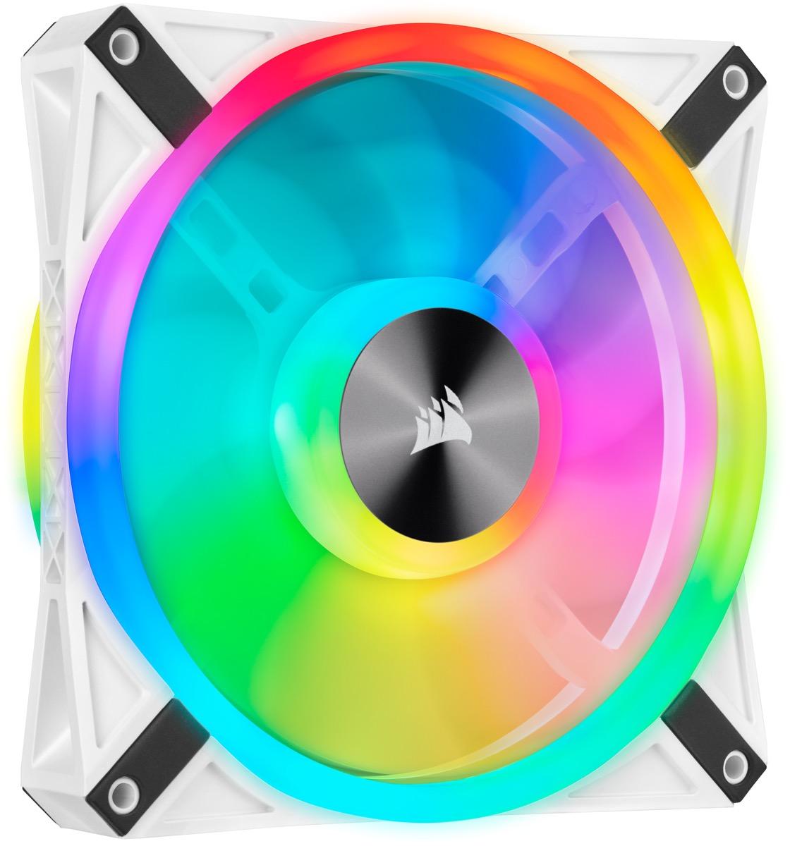 Вентилатори Corsair iCUE QL140 RGB PWM 2 Fan Lightning Node Core White - CO-9050106-WW
