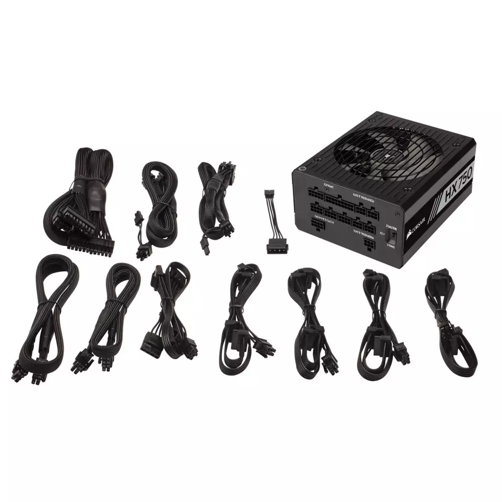 Захранване Corsair HX750 (750W) 80 Plus Platinum Fully Modular - CP-9020137-EU