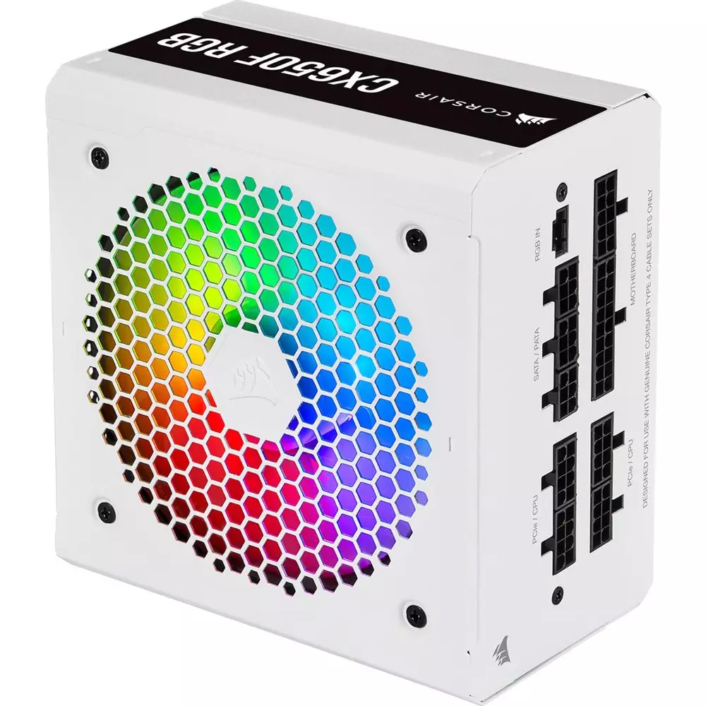 Захранване Corsair CX650F (650W) RGB 80 Plus Bronze Fully Modular White - CP-9020226-EU