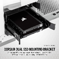 Скоби за монтиране Corsair HDD/SSD Mounting Kit - Dual 2.5" to 3.5", Black