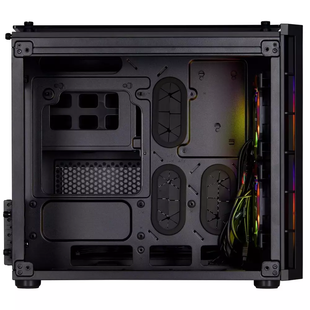Кутия Corsair Crystal 280X RGB Mini Tower Tempered Glass Black - CC-9011135-WW