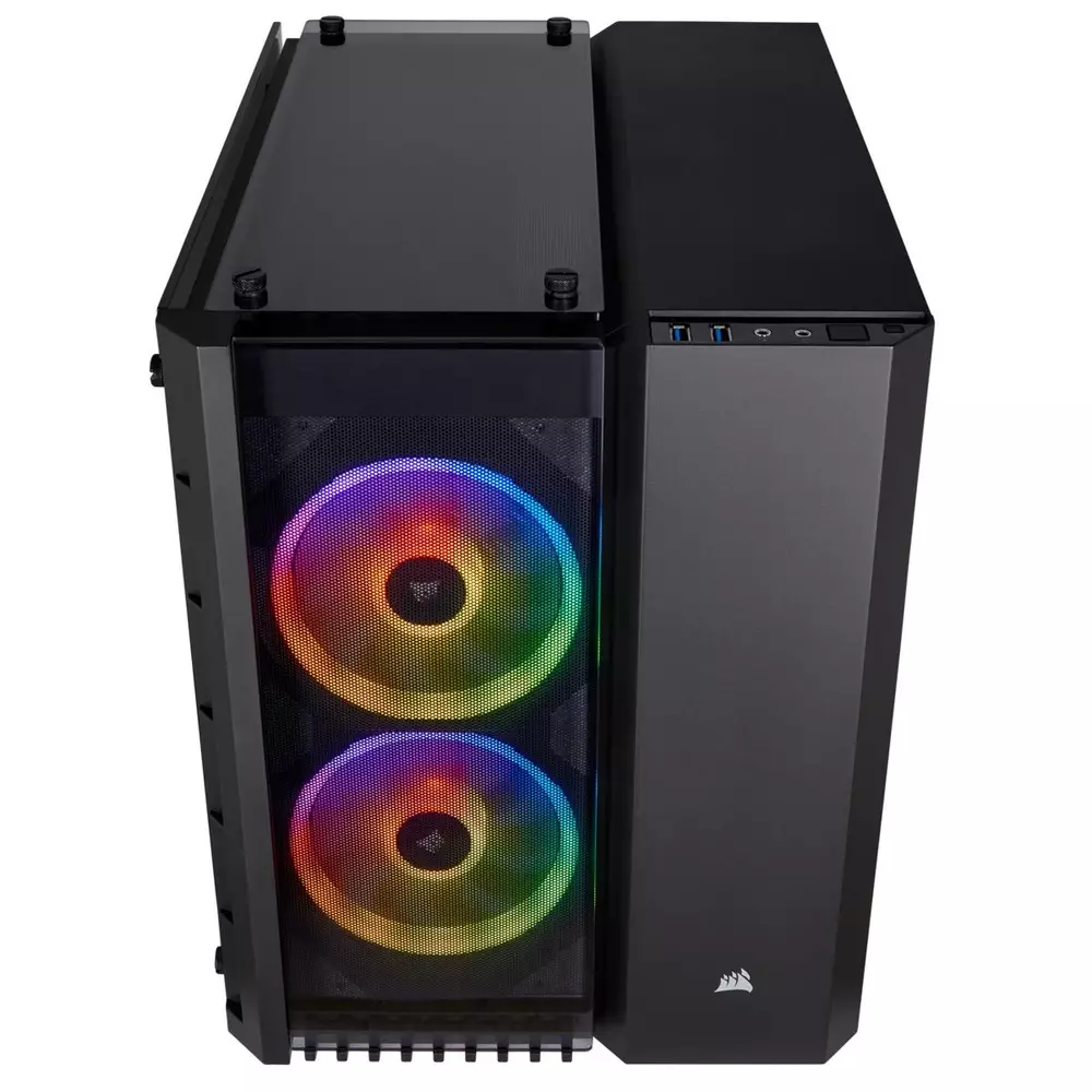 Кутия Corsair Crystal 280X RGB Mini Tower Tempered Glass Black - CC-9011135-WW