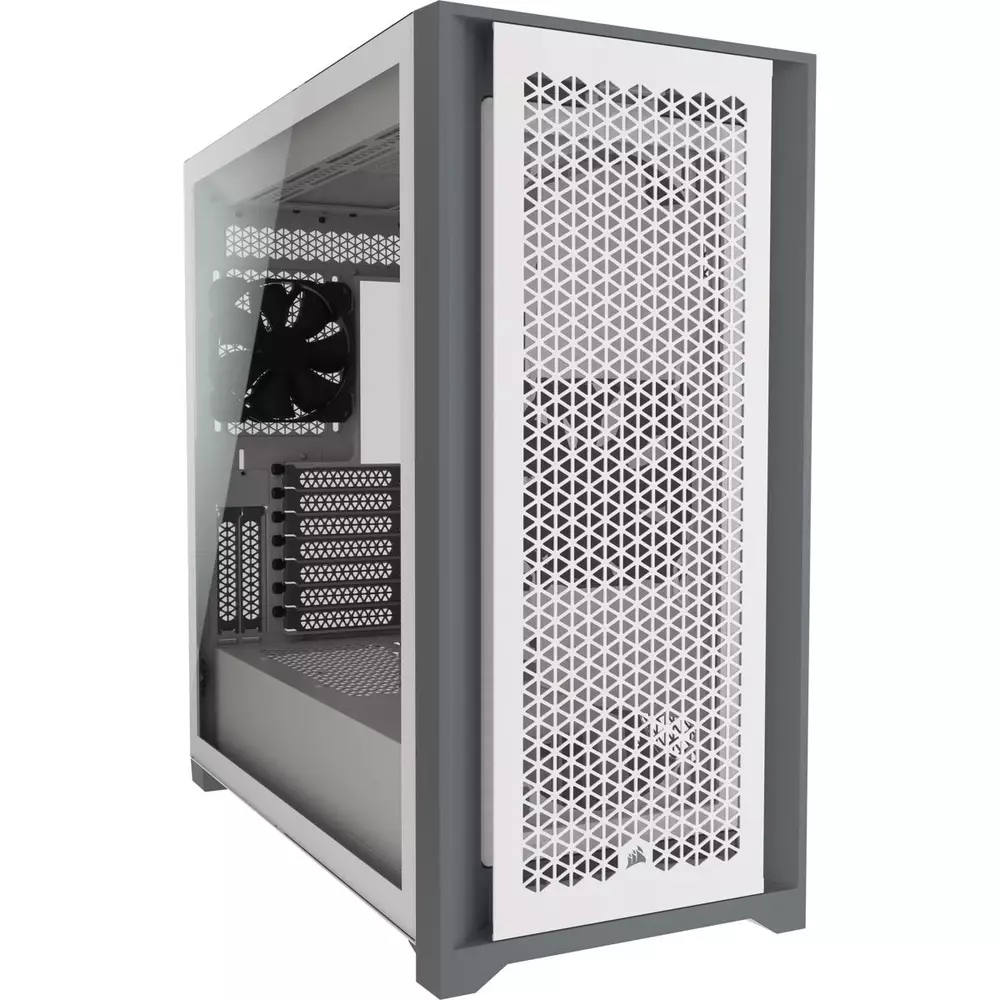 Кутия Corsair 5000D Airflow Mid Tower Tempered Glass White - CC-9011211-WW