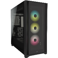 Кутия Corsair iCUE 5000X RGB Mid Tower Tempered Glass Black - CC-9011212-WW