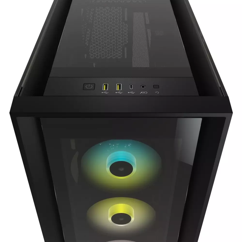 Кутия Corsair iCUE 5000X RGB Mid Tower Tempered Glass Black - CC-9011212-WW