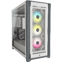Кутия Corsair iCUE 5000X RGB Mid Tower Tempered Glass White - CC-9011213-WW