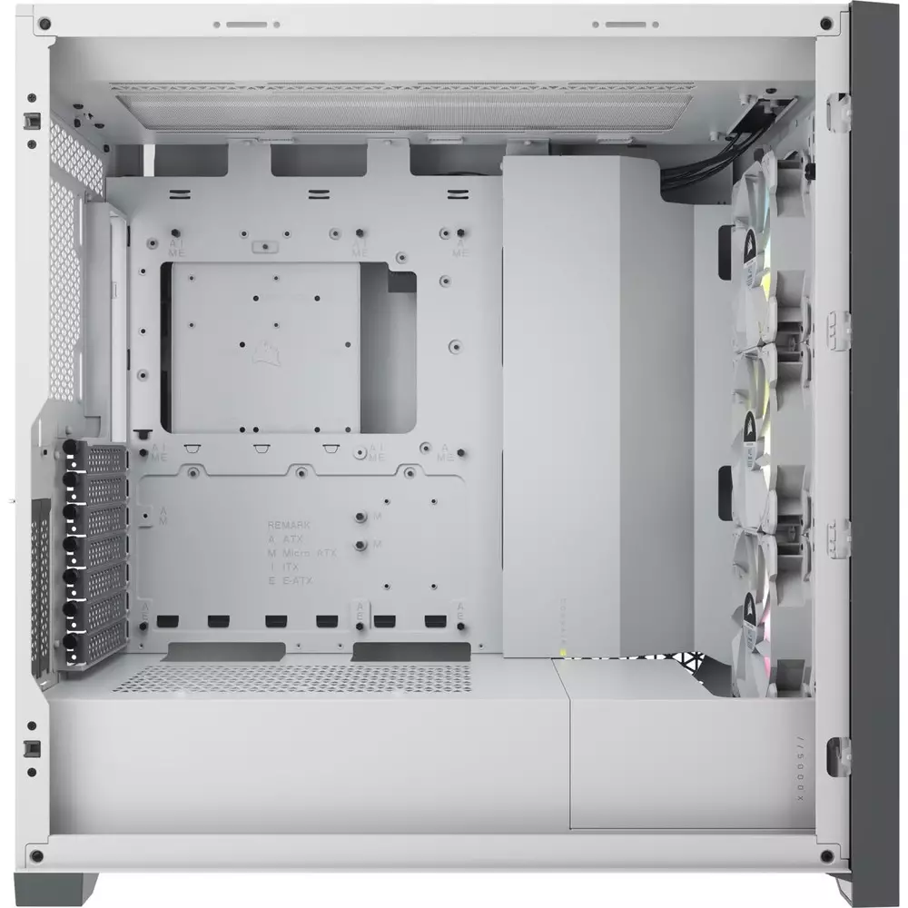 Кутия Corsair iCUE 5000X RGB Mid Tower Tempered Glass White - CC-9011213-WW