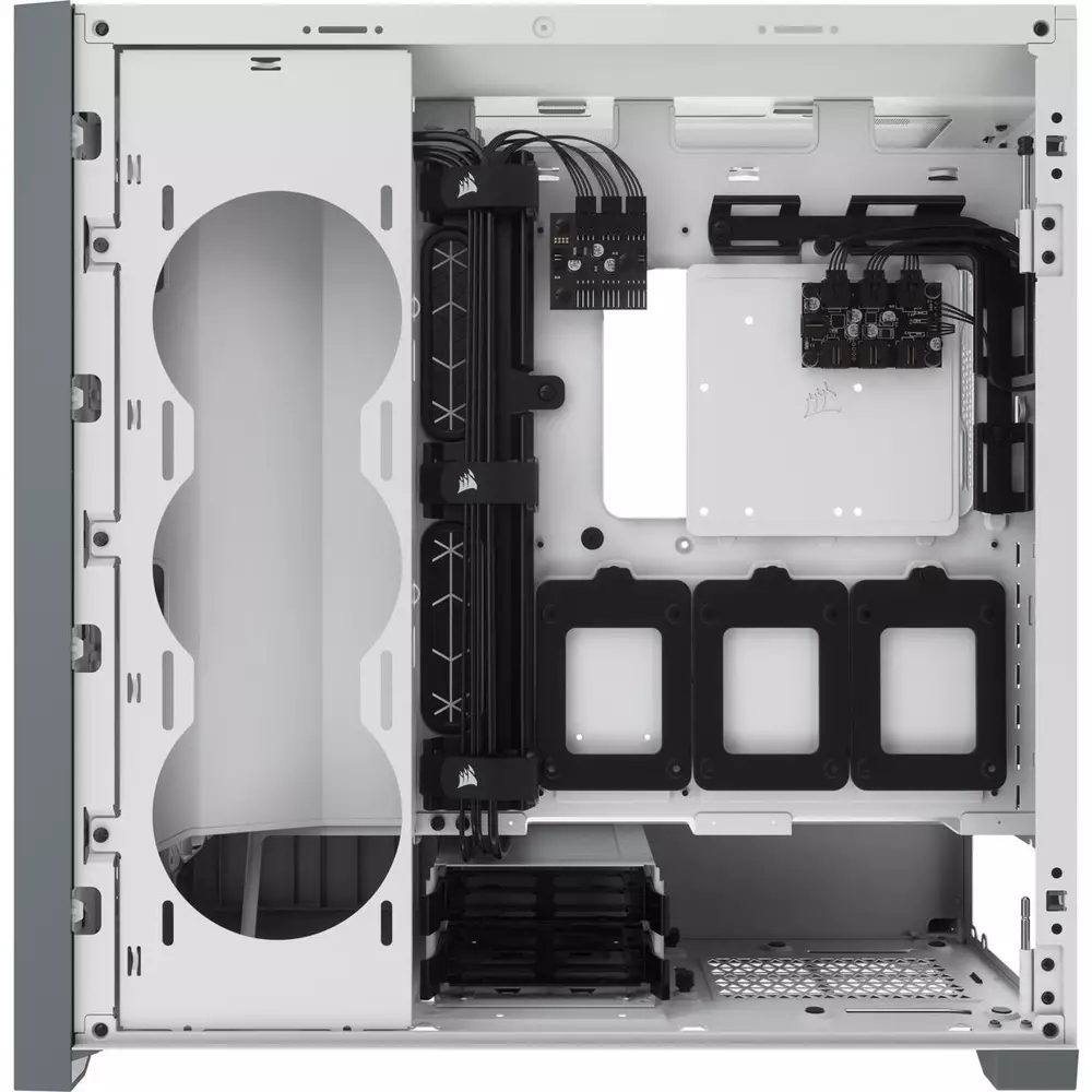 Кутия Corsair iCUE 5000X RGB Mid Tower Tempered Glass White - CC-9011213-WW
