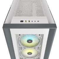Кутия Corsair iCUE 5000X RGB Mid Tower Tempered Glass White - CC-9011213-WW