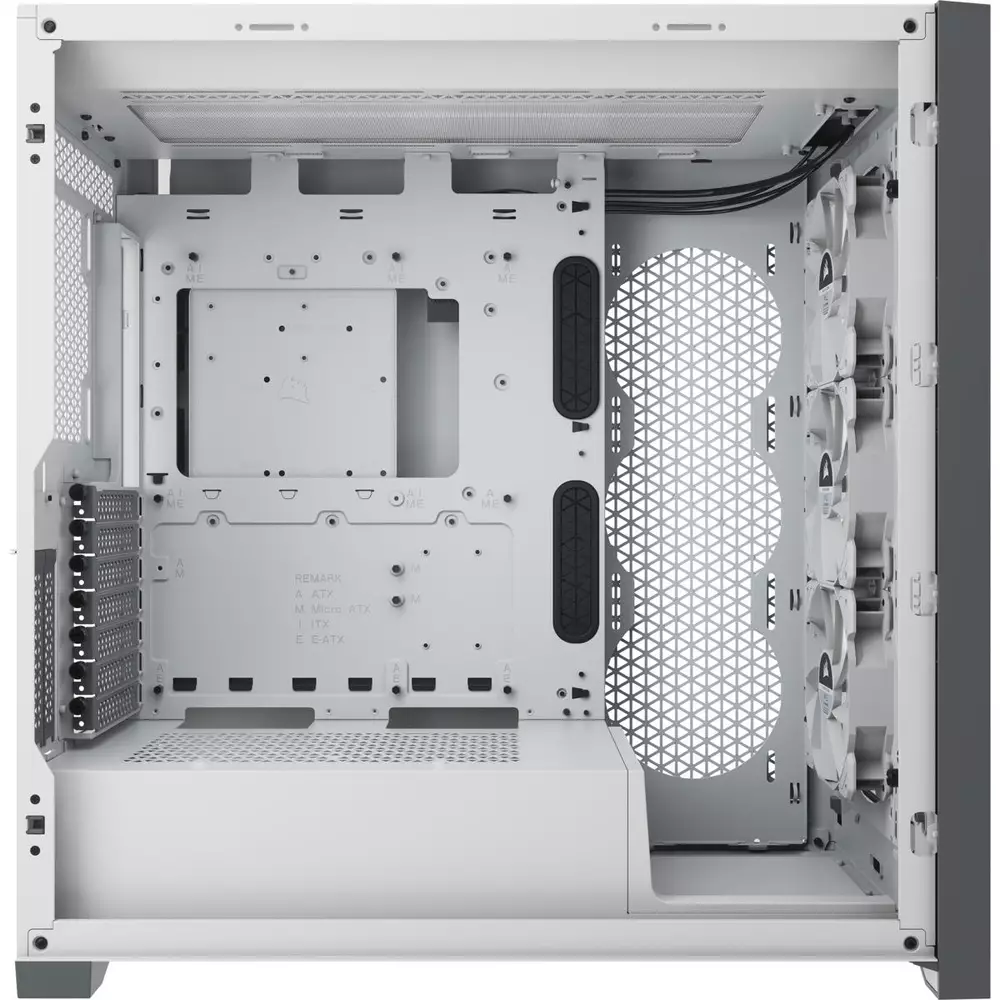 Кутия Corsair iCUE 5000X RGB Mid Tower Tempered Glass White - CC-9011213-WW